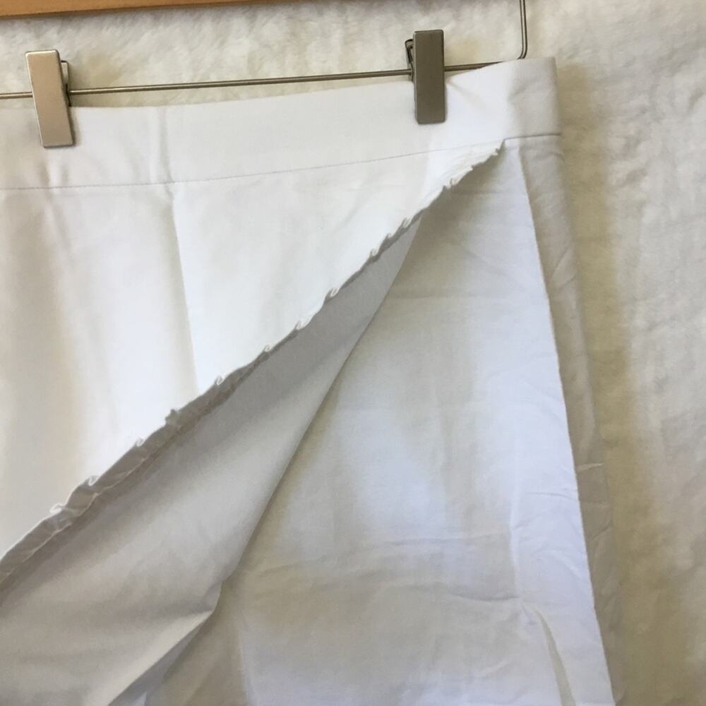 J, Crew White Wrap Ruffle Tulip Skirt - Picture 7 of 9